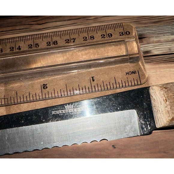 Imperial Stainless Carving Knife USA, Bread Knife 9.5" Serrated Blade Wonda Edge - Picture 2 of 2